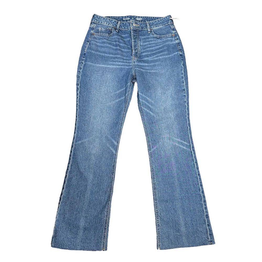 Old Navy extra high rise kicker boot cut jeans secret smooth pockets 10P